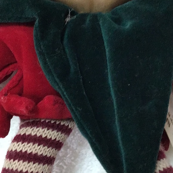 Vintage Soft Sculpture Velvet Knit Stocking Faux Fur Bendable Legs Girl … - Picture 5 of 12